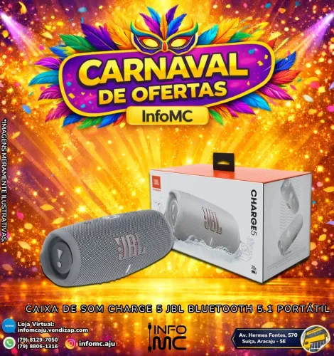 Caixa de som charge 5 JBL Bluetooth 5.1