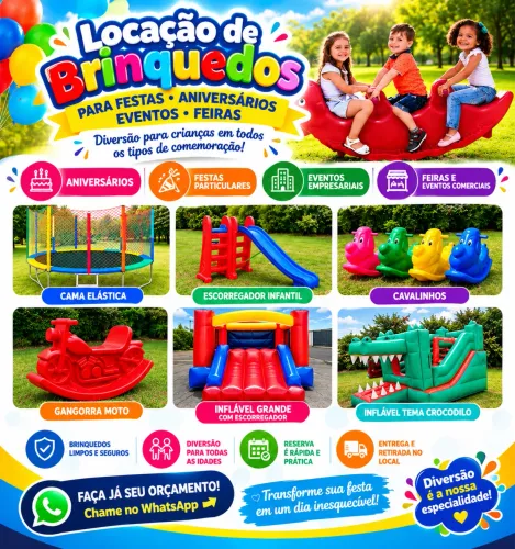 Locação de Brinquedos Infantis | Pula-Pula, Infláveis e Mais