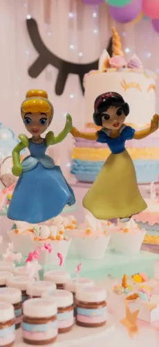 Lote Mini Bonecas Princesas Disney Cinderela e Branca De Neve