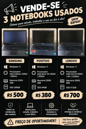 Notebooks usados a venda