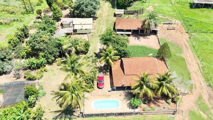 SÍTIO EM OLÍMPIA DE 3,99 ALQUEIRES COM 2 CASAS, POÇO, TANQUE DE COCO PEIXE E 200 PÉ DE