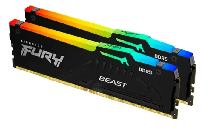 Memória RAM Kingston Fury Beast Expo, RGB, 32GB (2X16GB), 6000MT/s, DDR5, DIMM, CL30, Pret