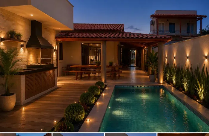 Casa com piscina completamente mobiliada 