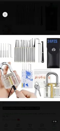 ferramenta para abrir fechadura e cadeado(gazuas)