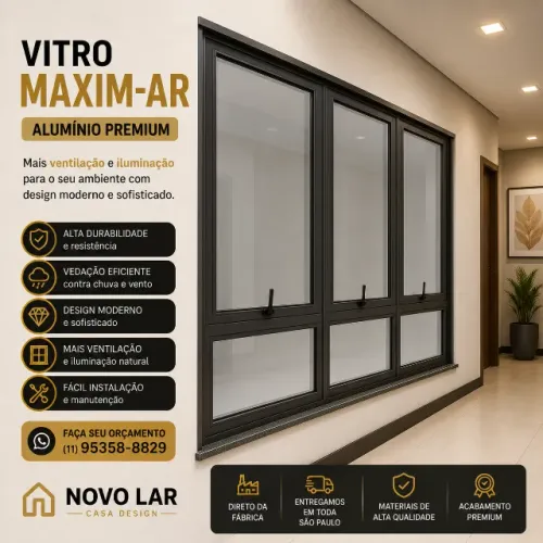 VITRO MAXIM-AR  100x160 DE ALUMÍNIO PREMIUM  Direto da Fábrica | pagamento na entrega