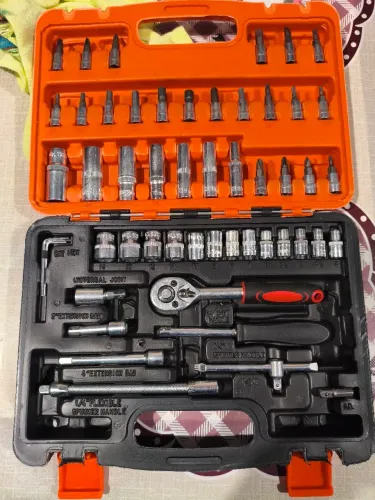Kit Ferramentas com Soquete para chaves 53 peças