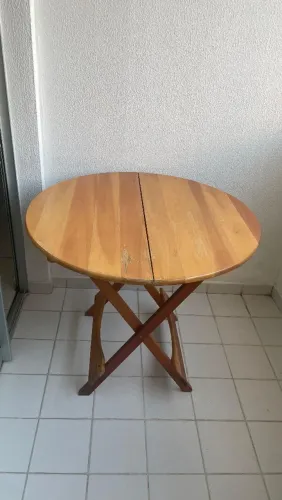 Mesa dobrável madeira maciça