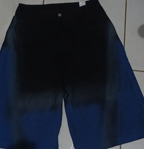 Jorts preto e azul Sumwon tamanho M, usado apenas uma vez