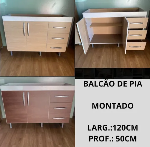 Balcão de Pia NOVAS MONTADAS Temos Cubas Marmorite Inox A partir R$180