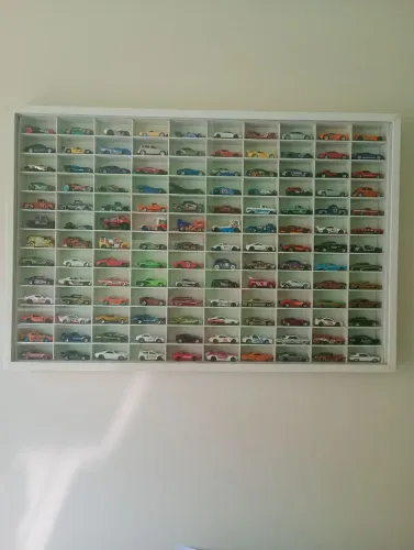 130 carrinhos da coleção Hotwheels + Expositor