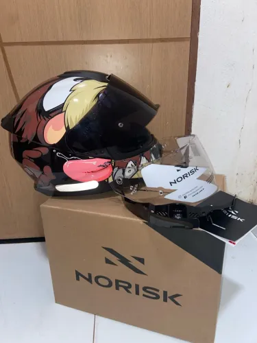 Capacete norisk original + intercomunicador 