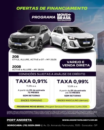 Peugeot 208 Style 1.0 Flex 6V 5P Mec. 2026