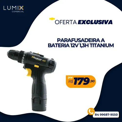 PARAFUSADEIRA A BATERIA 12V 1,3H TITANIUM