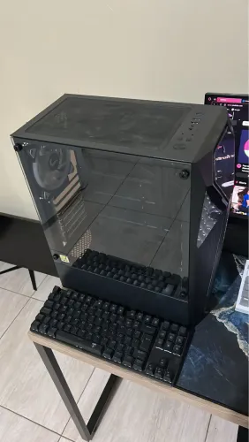 Monitor 27 polegadas, gabinete rise mode 3 fans, teclado mecânico