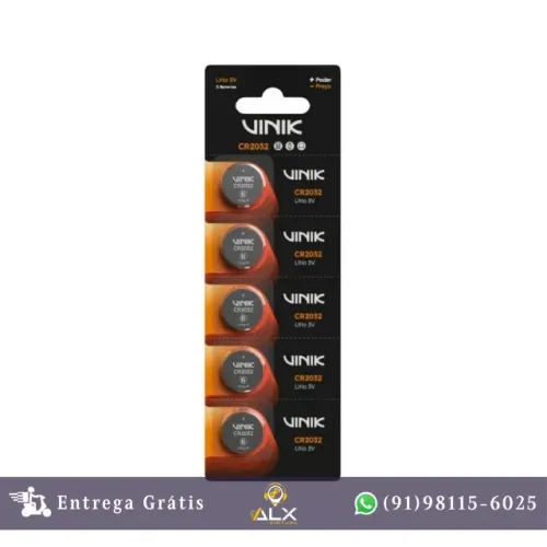 Bateria de Lítio Cr2032 Cartela 5 Unidades 3v - Vb32b5 Vinik *ENTREGA GRÁTIS*