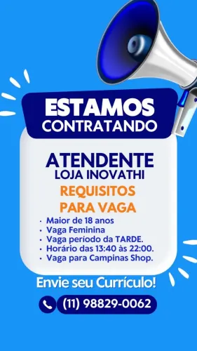 Vaga de emprego Inovathi Campinas Shopping.