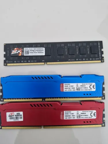 Kit Memória RAM DDR3 16GB (8GB + 4GB + 4GB)