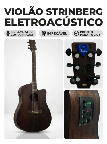 Violão Strinberg SD200C Eletroacústico - Impecável!