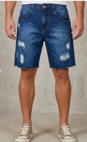 Bermuda jeans masculina