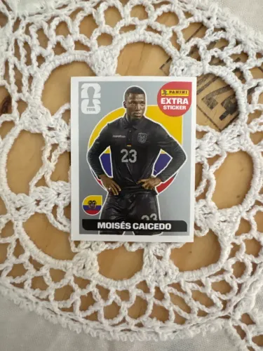 Figurinha Legend Moisés Caicedo prata álbum da Copa do Mundo de 2026