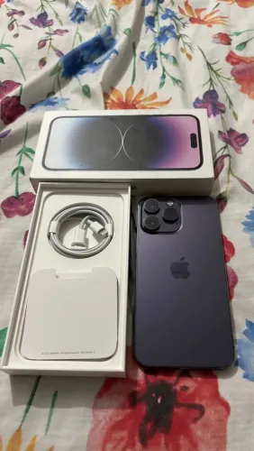 IPHONE 14 PRO MAX - 256GB - ( FACE ID OK, COM CAIXA E CABO ORIGINAL )