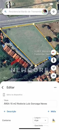 Lote em TREMEMBÉ EXCELENTE ÁREA PARA EMPREENDEDOR - Caminho Novo - Tremembé/SP