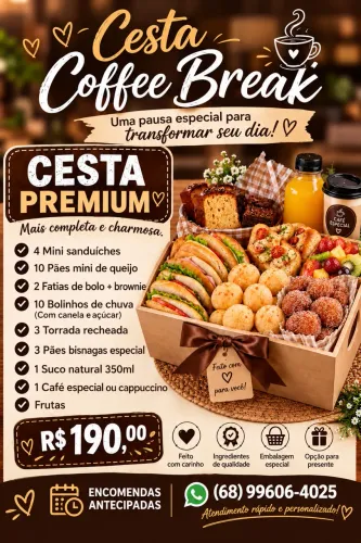 Cesta de café da manhã