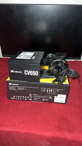 Fonte Corsair CV650 650W 80 Plus Bronze - Nova, nunca usada ?