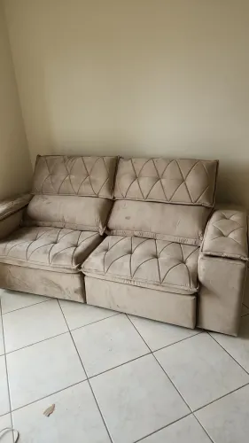Sofá retrátil e reclinável 3 lugares