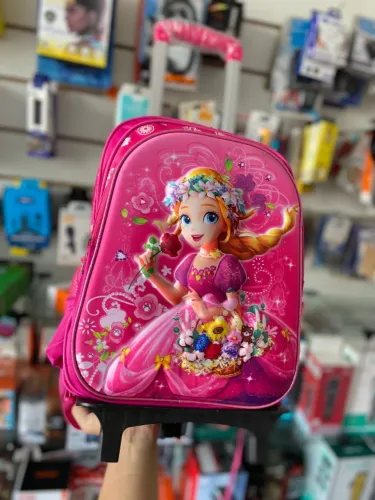Kit Escolar Mochila e Lancheira Rosa Princesa Sydney