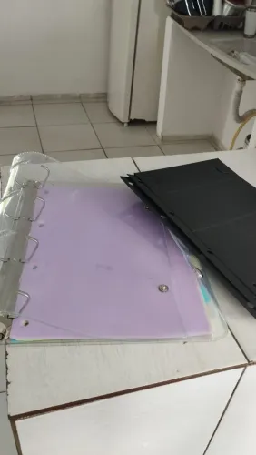 Fichário universitário/escolar+ 9 divisórias e capa e contra capa 