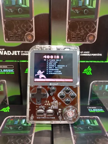 Console Portátil Knup KP-GX02 Transparente - 400 Jogos Clássicos