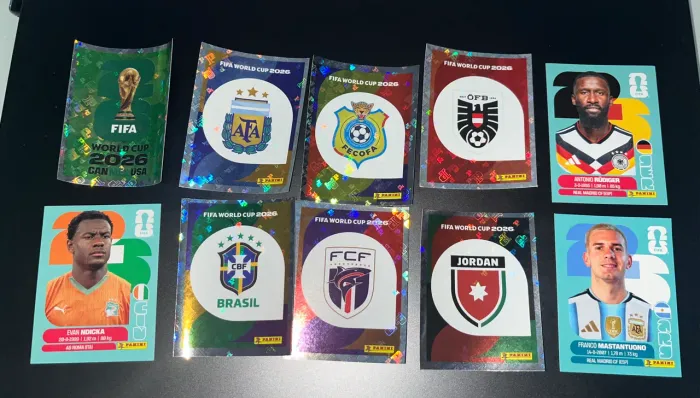 Figurinhas Brilhantes copa do mundo 2026
