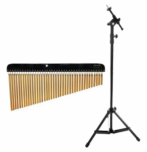 Carrilhão Dourado Torelli TA-304 - 40 Barras de Alumínio MACIÇAS + Suporte