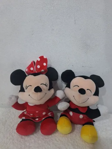 Lote de pelúcias Mickey e Minnie TY importado Disney novas raridade 