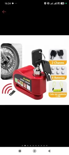 Cadeado com alarme para moto ?