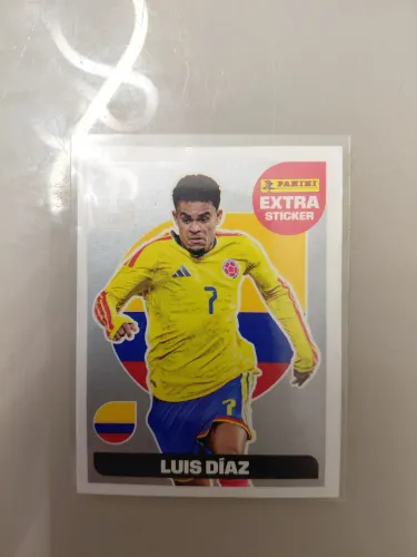 Figurinha Extra Sticker Luis Diaz Prata(silver) - Copa 2026 - Legend