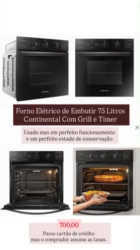 Forno elétrico de embutir