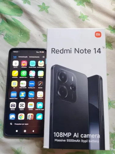Redimi note 14, 256gb de memória, expande até 16 de ram todo original câmera 108PM