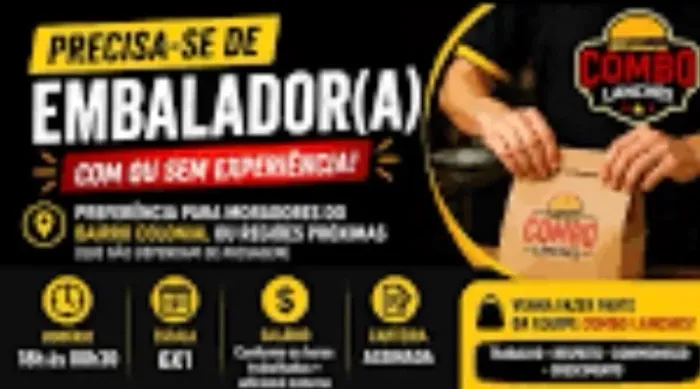 EMBALADOR DE PEDIDOS DELIVERY 