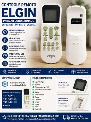 Controle Remoto Elgin para Ar-condicionado