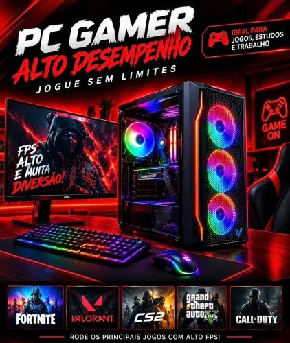 Computador pc gamer montado