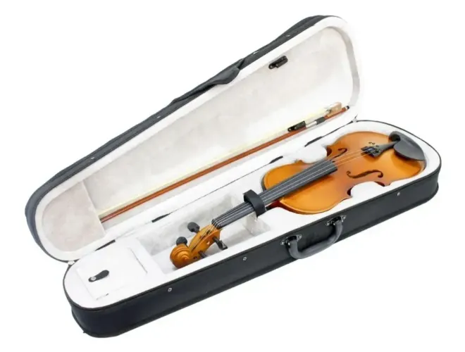 Violino tamanho 5/4 arco madeira com breu cavalete estojo luxo