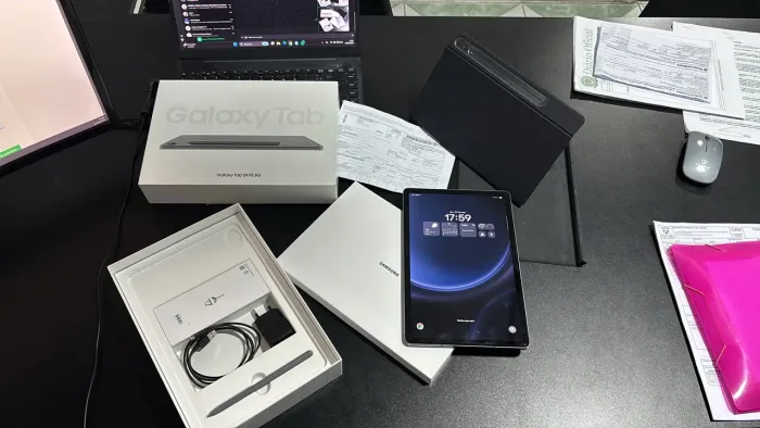 Tablet Samsung TAB S9 FE Completo na Caixa - Em Perfeito Estado