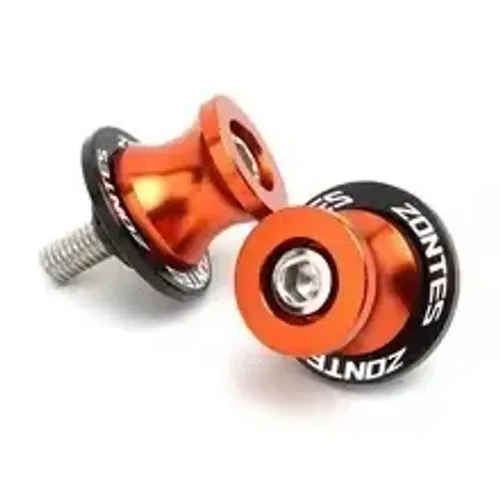 Par Slider de Balança Zontes M8 8mm Suporte Cavalete Traseiro