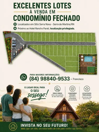 Vendo excelentes lotes condomínio fechado