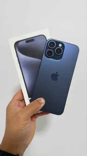 iphone 15 pro max 256gb azul titanium seminovo
