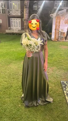 Vestido de Festa Verde Oliva