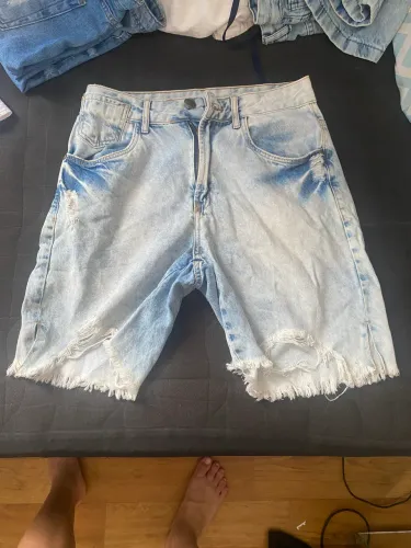 Short Jeans Rasgado Claro - Original