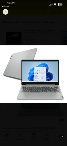 Notebook Idepad i3 12th 8gb de ram